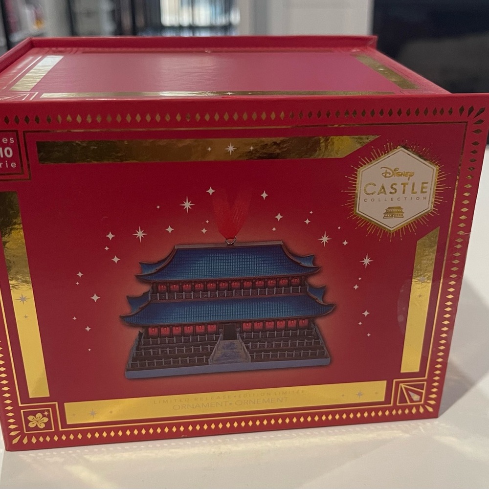 Disney Castle Collection Red and Blue Ornament